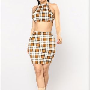Yellow plaid clueless two piece